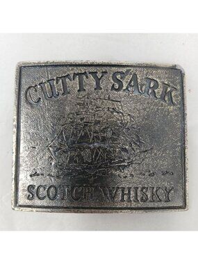 Belt Buckle Cutty Sark Scotch Whisky Vintage Metal #J-12